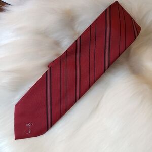 Givenchy Imported Red Blue Stripes Blue Neck Tie